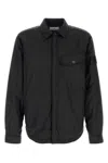 Stone Island Black Garment-dyed Insulated Jacket In Black