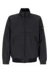 Stone Island Nylon Jacket High Collar Elastic Cuffs In Multi