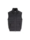 Stone Island Black Lightweight Stretch Nylon Fabric Padded Vest In Black