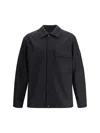Stone Island Ghost Virgin Wool Blend Overshirt In Black