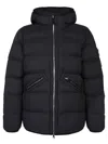 Stone Island Black Seamless Tunnel Nylon Down Jacket In Black