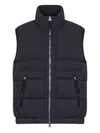 Stone Island Black Lightweight Stretch Nylon Fabric Padded Vest In Black