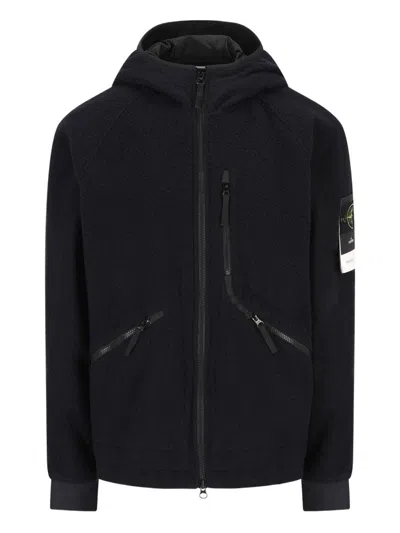 STONE ISLAND STONE ISLAND HOODED JACKET WITH LOGO PATCH