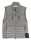 Stone Island Down Vest With Seamless Feather Tunnels And Anti-drop In Gray