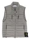 Stone Island Down Vest With Seamless Feather Tunnels And Anti-drop In Gray