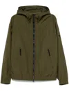 Stone Island Dark Green Jacket With Hood In Green