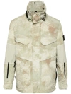 Stone Island Compass-badge Hooded Jacket In Grey