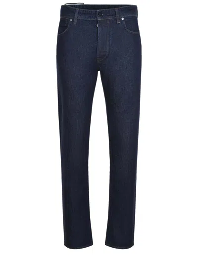 Stone Island Regular-straight-fit Five-pocket Jeans With Rinsed Finish In Blue