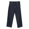 Stone Island Wide-leg Trousers With Belt Loops And Five Pockets In Blue