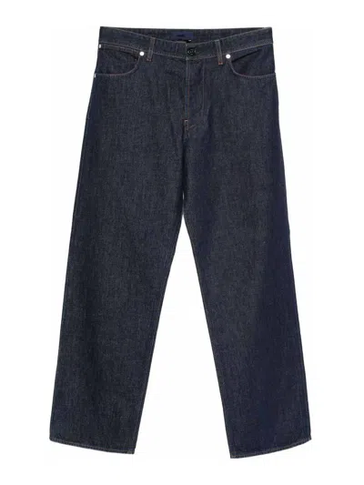 Stone Island Regular-straight-fit Five-pocket Jeans With Rinsed Finish In Blue