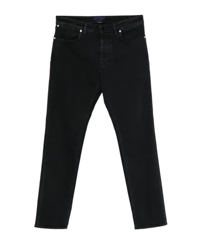 Stone Island Jeans With Belt Loops In Black