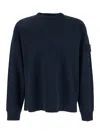 Stone Island Cotton Sweater In Blu