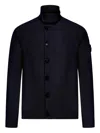 Stone Island High-neck Cardigan With Logo Patch