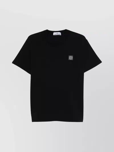 STONE ISLAND JERSEY DE COTON BIOLOGIQUE EFFET 'FIXÉ' T-SHIRT
