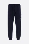 Stone Island Logo Patch Track Pants In Blue