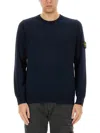 Stone Island Light Rws Pure Wool Sweater In Black