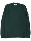 Stone Island Lightweight Rws Wool Crew Neck Sweater In Green
