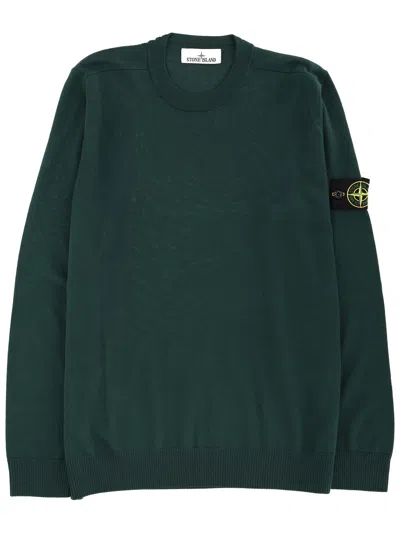 STONE ISLAND JERSEY WITH LOGO PATCH