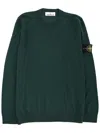 Stone Island Lightweight Rws Wool Crew Neck Sweater In Green