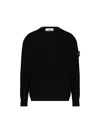 Stone Island Black Sweatshirt With Pockets And Compass Logo In Black