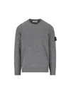 Stone Island Logo-patch Jumper In Gray