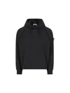Stone Island Oversized Hoodie With Raglan Sleeves In Black