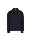 Stone Island Mens Navy Blue Crewneck Relaxed-fit Knitted Jumper Xxl In Blue