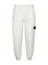 Stone Island Ribbed-cuff Jogger Trousers In White