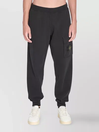 Stone Island Jogger Pants Sweatshirt Fabric Pockets In Black