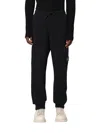 Stone Island Jogger Pants With Elastic Waistband And Cuffs In Black