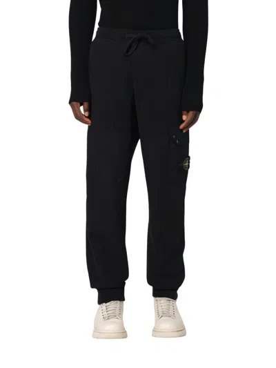 Stone Island Jogger Pants With Elastic Waistband And Cuffs In Schwarz