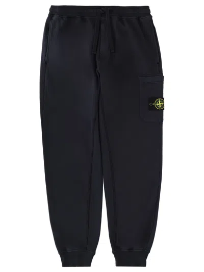 STONE ISLAND JOGGER PANTS WITH LOGO PATCH