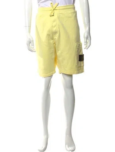 Pre-owned Stone Island Jogger Shorts In Yellow