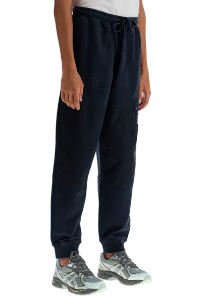 Stone Island Joggers With Gabardine In Blue