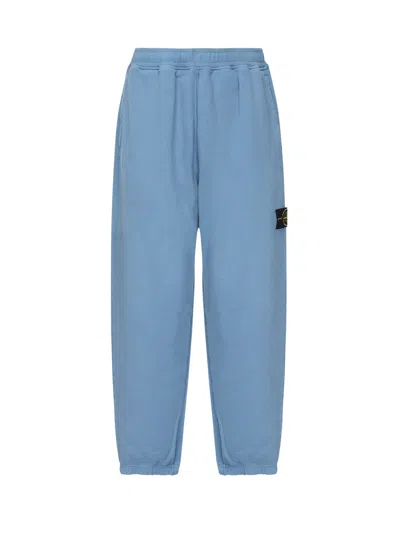 Stone Island Joggers With Logo In Blue