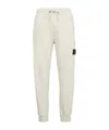 Stone Island Compass-patch Tapered Track Pants In White