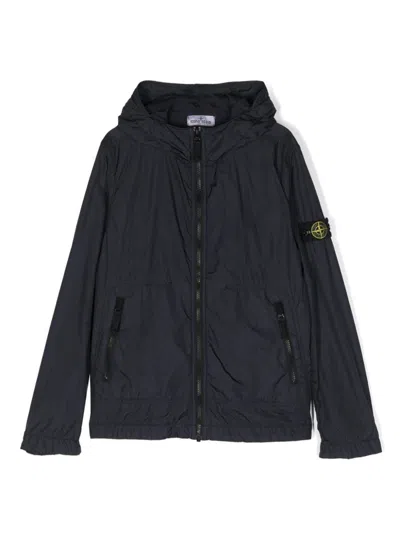Stone Island Jr. Jacket In Blue