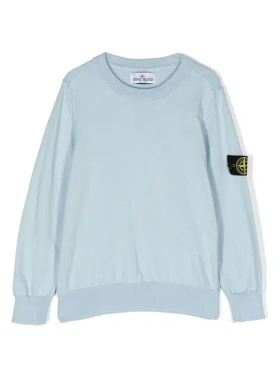 Stone Island Junior Kids' Compass-badge Cotton Jumper In Blue