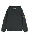Stone Island Compass-badge Cotton Hoodie In Blue