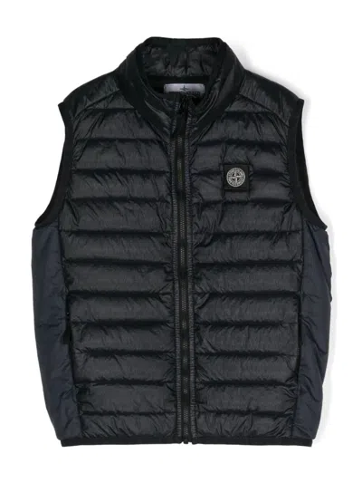 STONE ISLAND SLEEVELESS PUFFER JACKET,8016G0224 V0020 NAVY BLUE