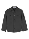 Stone Island Compass-badge Shirt Jacket In Gray