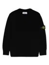 Stone Island Crewneck Knit Sweater 7716502a1 In Black