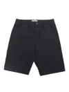 Stone Island Black Bermuda In Blue