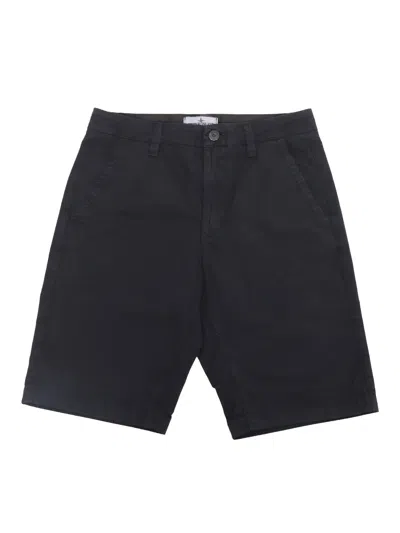 Stone Island Kids' Black Bermuda In Blue