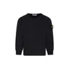Stone Island Black Sweatshirt For Boy With Compass In Black
