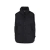 Stone Island Black Vest For Boy With Compass In Nero