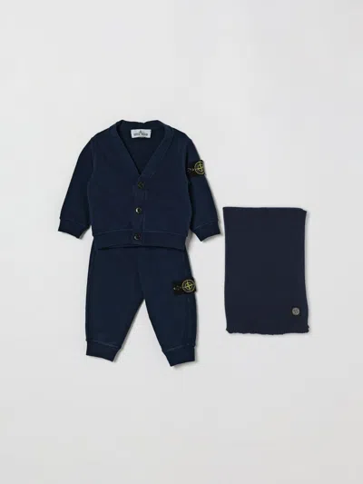 Stone Island Babies'  Junior Cotton Set In Black