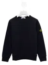 Stone Island Crewneck Knit Sweater 7716502a1 In Blu