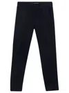 Stone Island Blue Pants With Logo Patch In Stretch Cotton Boy In Blu