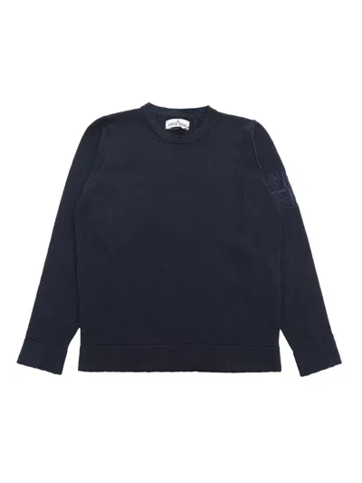 Stone Island Kids' Blue Sweater With Logo